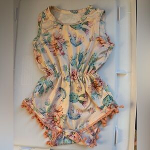 Floral Cactus Baby Romper